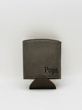 Gray leatherette Koozie