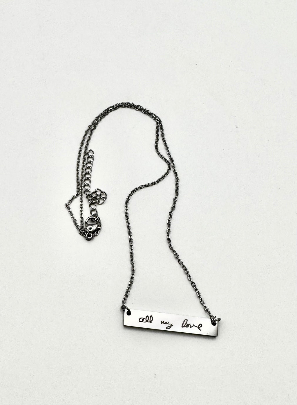 Personalized Horizontal Bar Necklace (Silver or Gold)