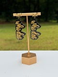 Who Dat Acrylic Earrings | Louisiana Football Fan Dangle Earrings